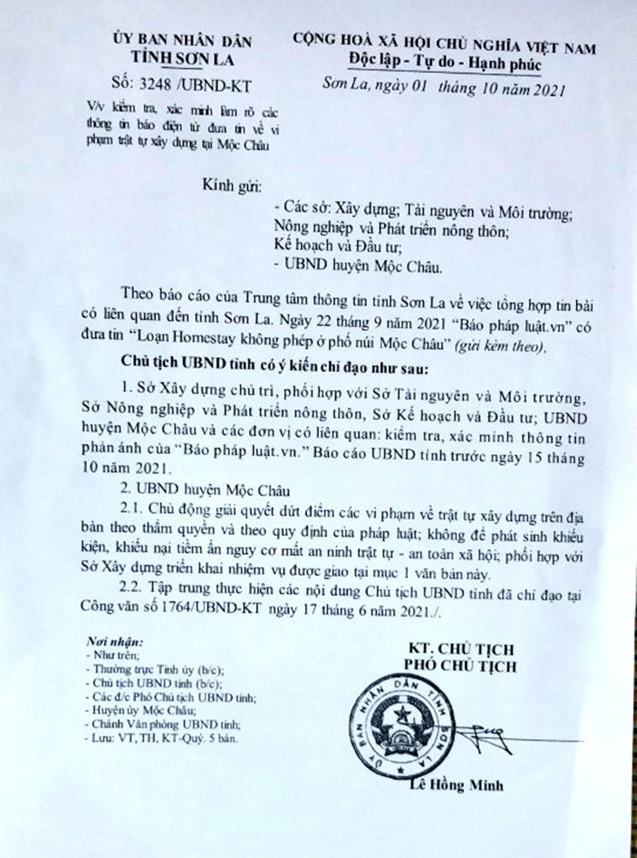 Tiếp bài “Loạn homestay không phép ở phố núi Mộc Châu”: Tỉnh Sơn La chỉ đạo kiểm tra làm rõ