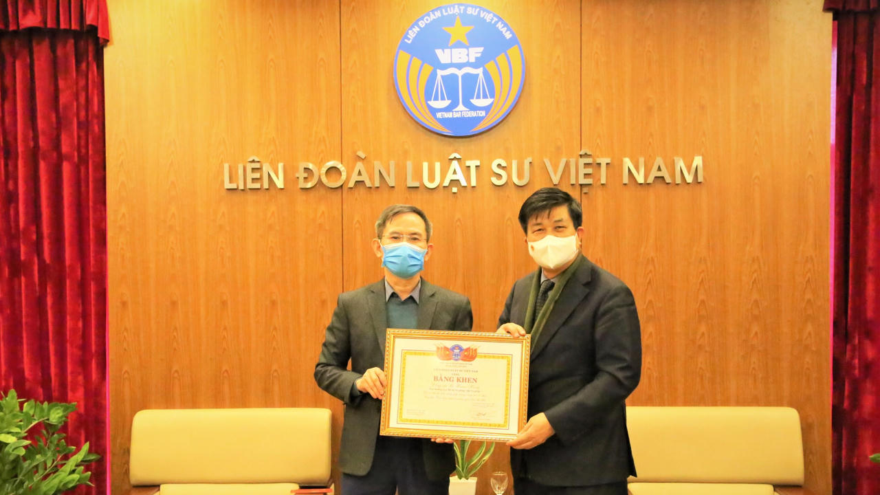 Lãnh đạo Cục Bổ trợ tư pháp, Bộ Tư pháp chúc mừng năm mới Liên đoàn Luật sư Việt Nam