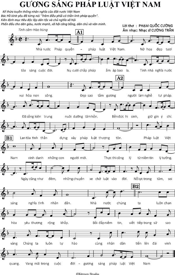 Ca khúc “Gương sáng Pháp luật Việt Nam”: Lan tỏa tinh thần thượng tôn pháp luật