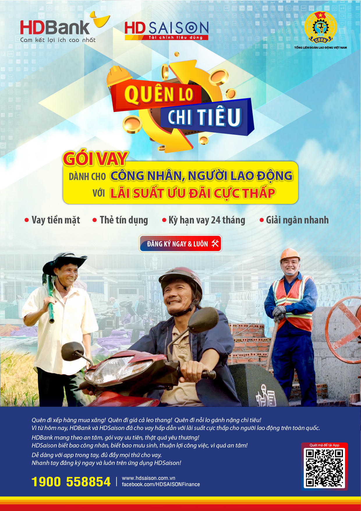 HD SAISON cho vay với lãi suất cực thấp giúp công nhân, người lao động đón năm mới