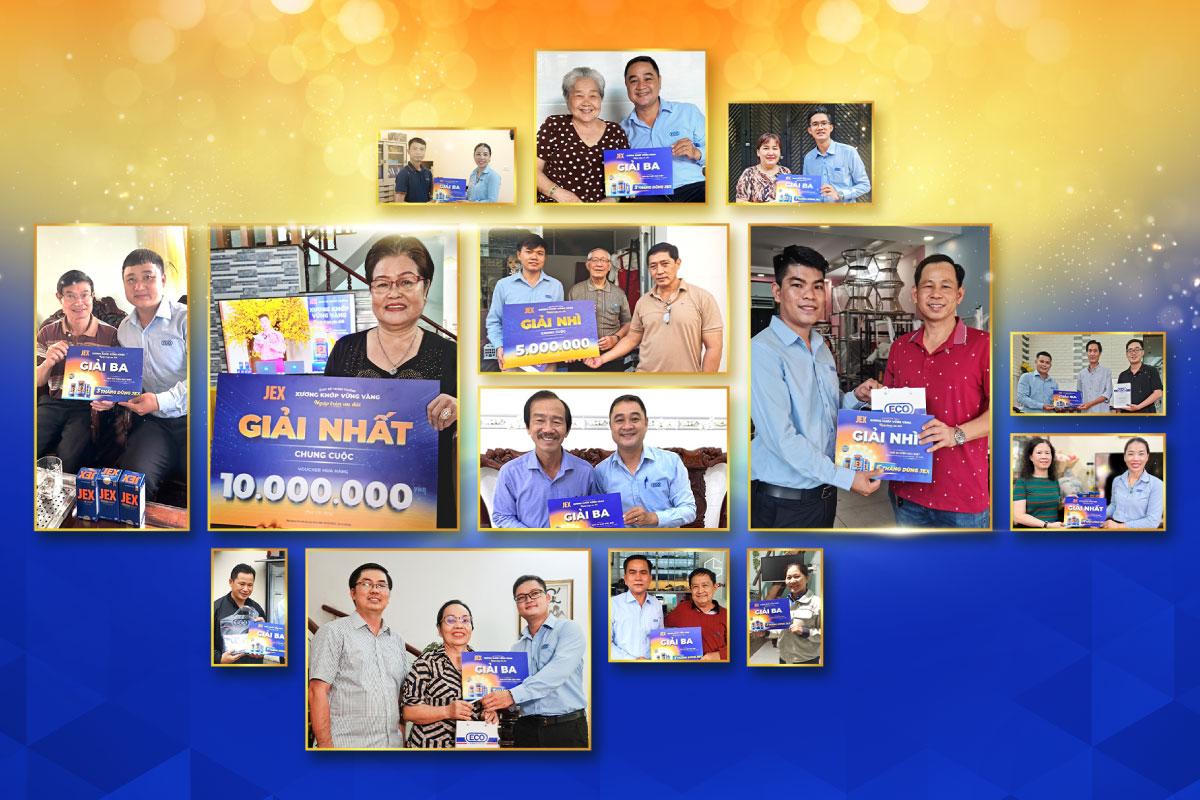 2.900 khách hàng đã trúng thưởng trong chương trình quay số nhãn hàng JEX