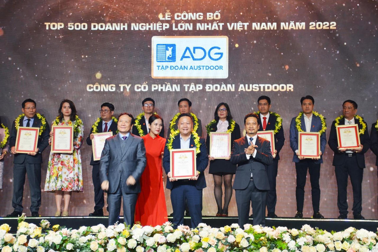 Tập đoàn Austdoor 3 năm liên tục vào Top 500 doanh nghiệp lớn nhất Việt Nam