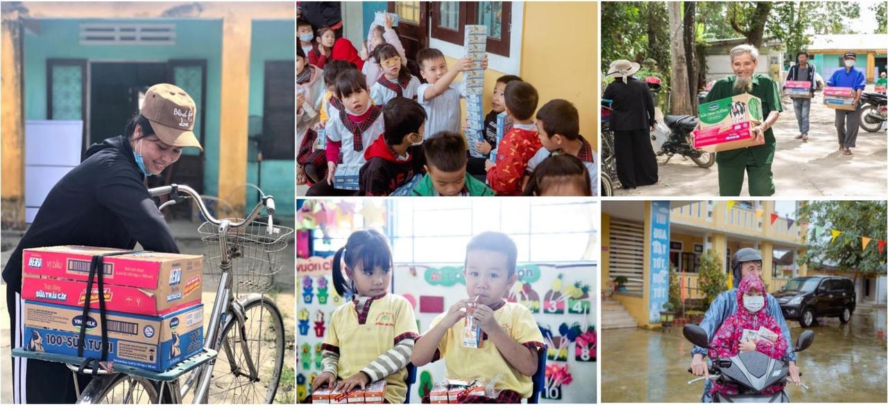 Vinamilk chung tay chia sẻ khó khăn với đồng bào miền Trung