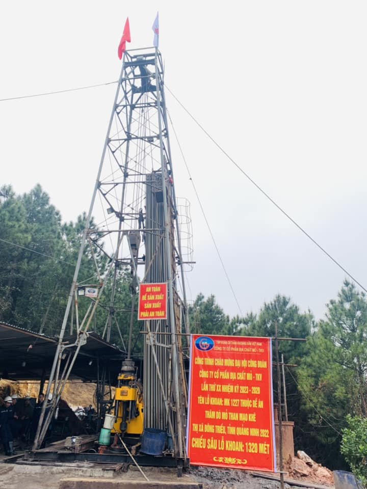 TKV hoàn thành lỗ khoan thăm dò sâu kỷ lục tại bể than Quảng Ninh