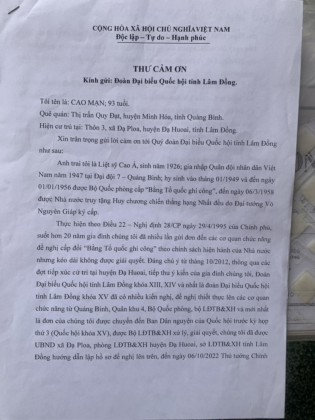 25 năm gian nan xin cấp đổi bằng Tổ quốc ghi công: Cuộc đồng hành của Đoàn ĐBQH Lâm Đồng và gia đình liệt sĩ
