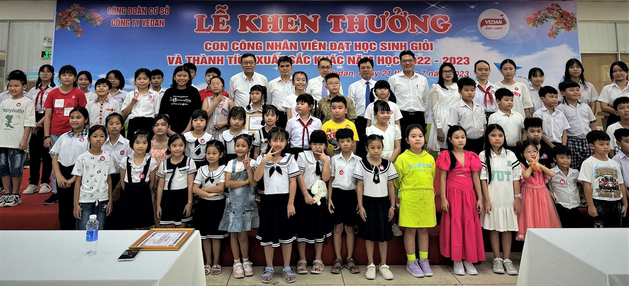 Vedan Việt Nam khen thưởng cho 764 con em cán bộ công nhân viên