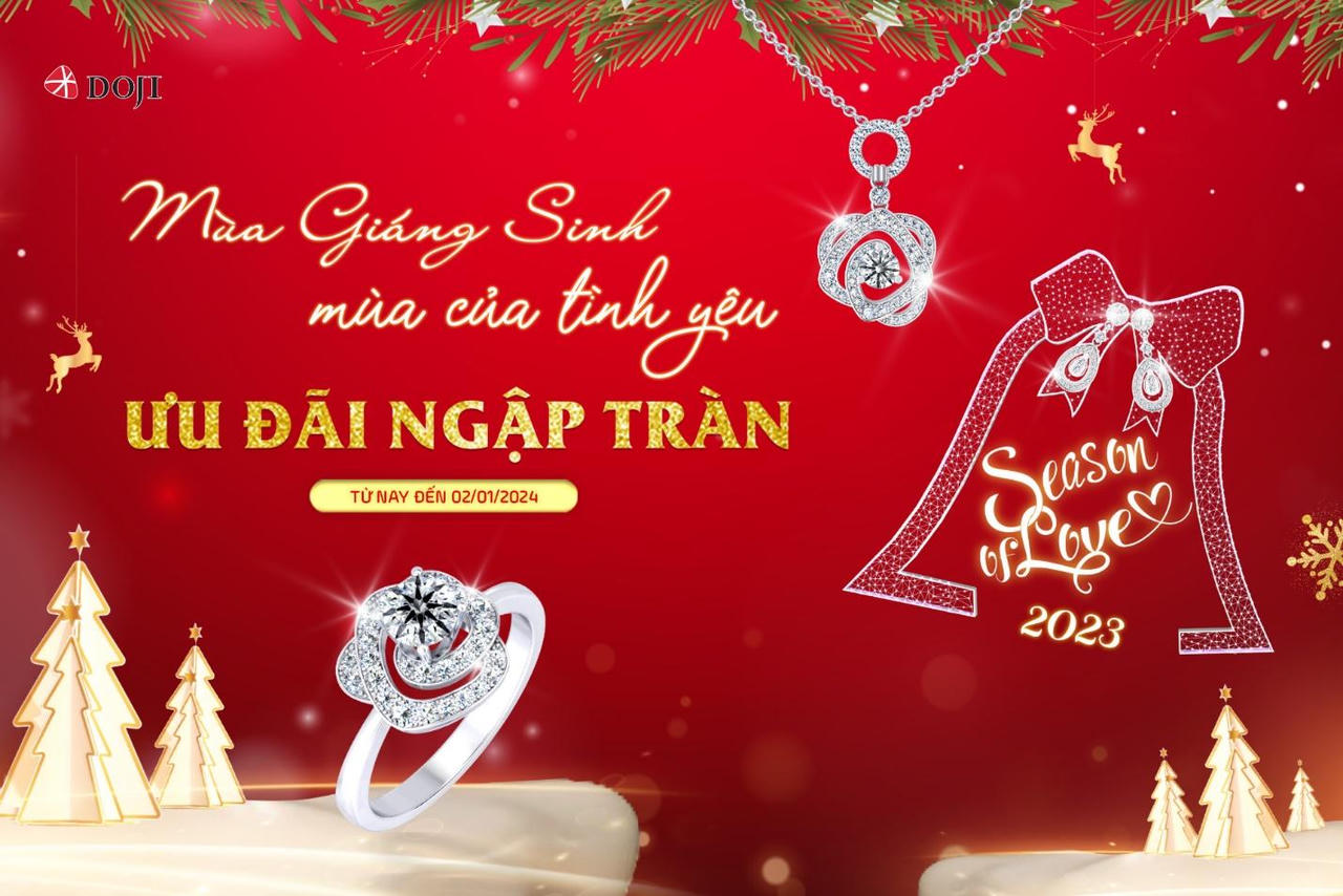 Cùng DOJI trao gửi món quà trang sức để mùa Noel tỏa sáng