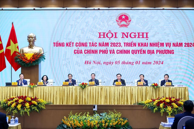 Hội nghị Chính phủ và chính quyền địa phương tổng kết công tác năm 2023, triển khai nhiệm vụ năm 2024