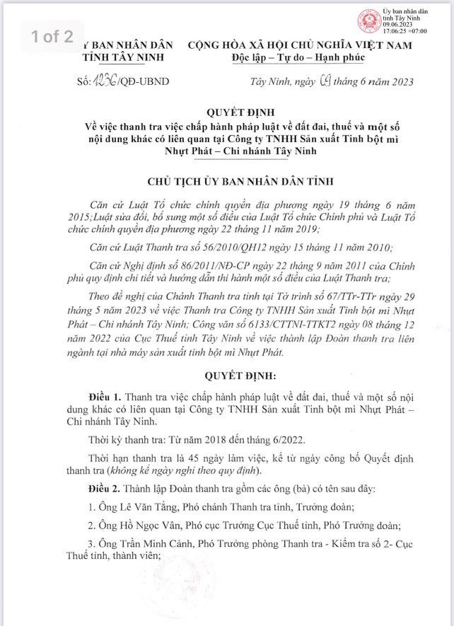 Diễn biến vụ Công ty Nhựt Phát khiếu nại kết luận 'trốn thuế' của tỉnh Tây Ninh: Chuyên gia cho rằng có dấu hiệu vi phạm thẩm quyền thanh tra