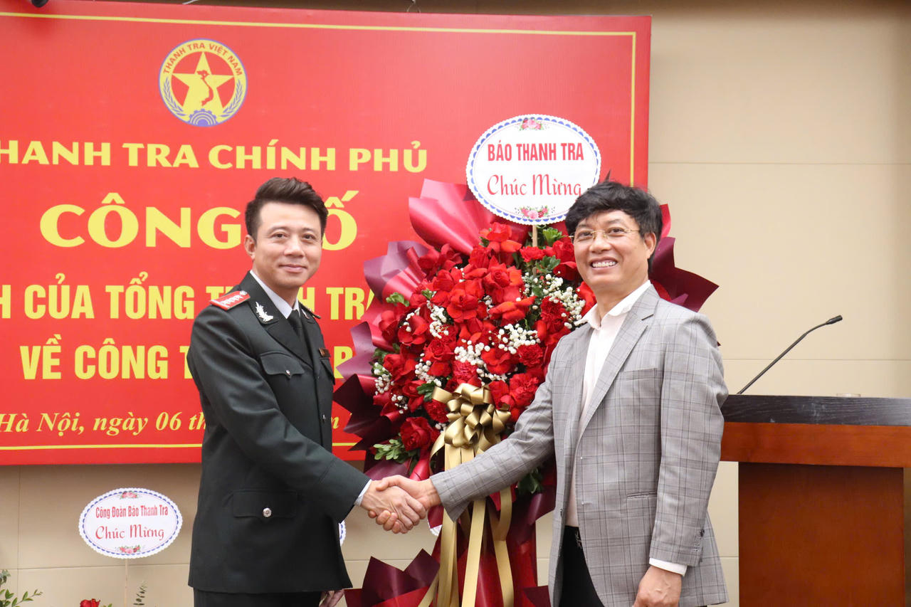 Ông Chu Văn Thủy được bổ nhiệm làm Phó Tổng Biên tập Báo Thanh tra