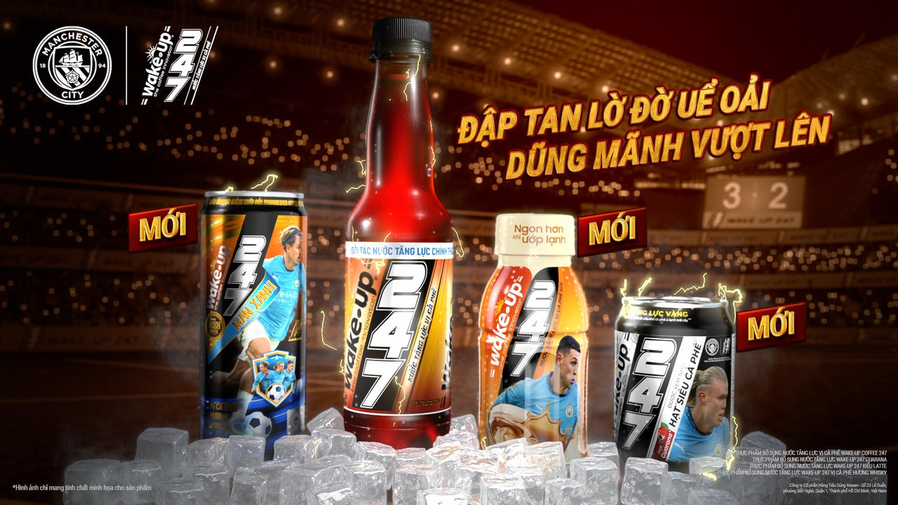 Wake-Up 247 của Masan Consumer là đối tác chiến lược CLB Manchester City tại Việt Nam