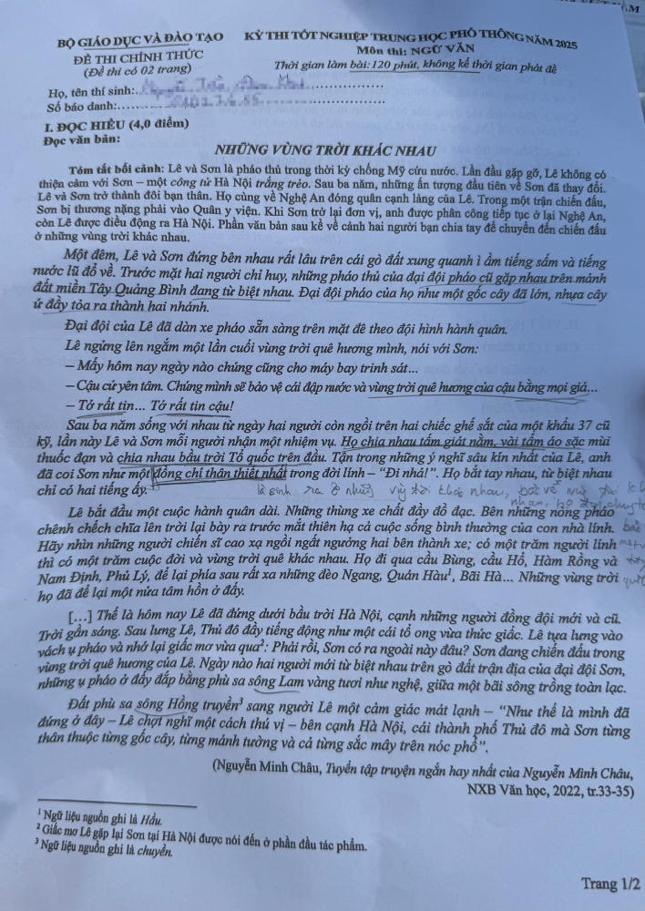 Đất nước có nhiều thay đổi vào đề thi Ngữ văn tốt nghiệp, thí sinh khen 'lạ mà hay'