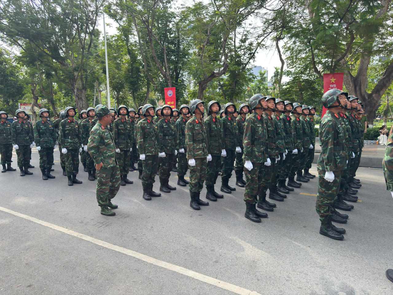  Tổng duyệt đội ngũ - diễu hành quần chúng kỷ niệm 70 năm Ngày Giải phóng Hải Phòng