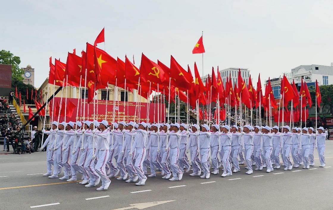  Tổng duyệt đội ngũ - diễu hành quần chúng kỷ niệm 70 năm Ngày Giải phóng Hải Phòng