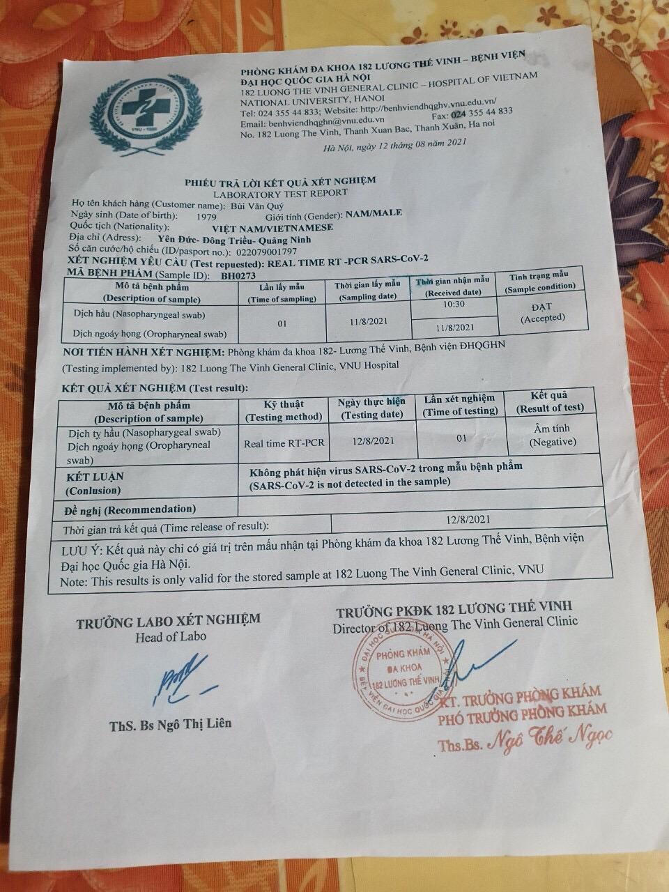 Dùng giấy xét nghiệm giả để qua chốt kiểm dịch