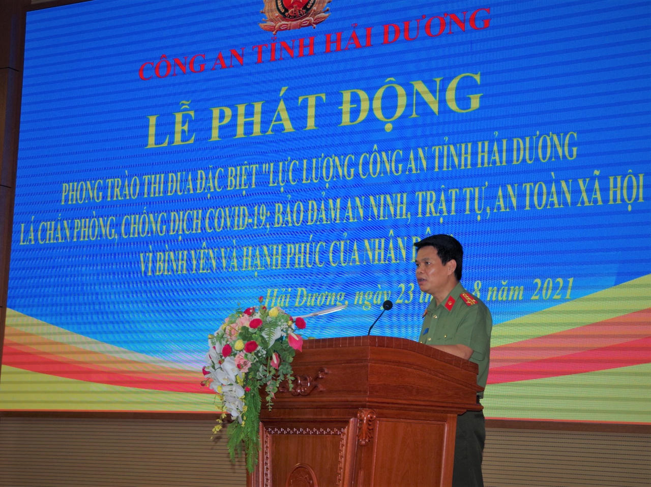 Công an Hải Dương phát động phong trào thi đua đặc biệt phòng, chống dịch COVID-19