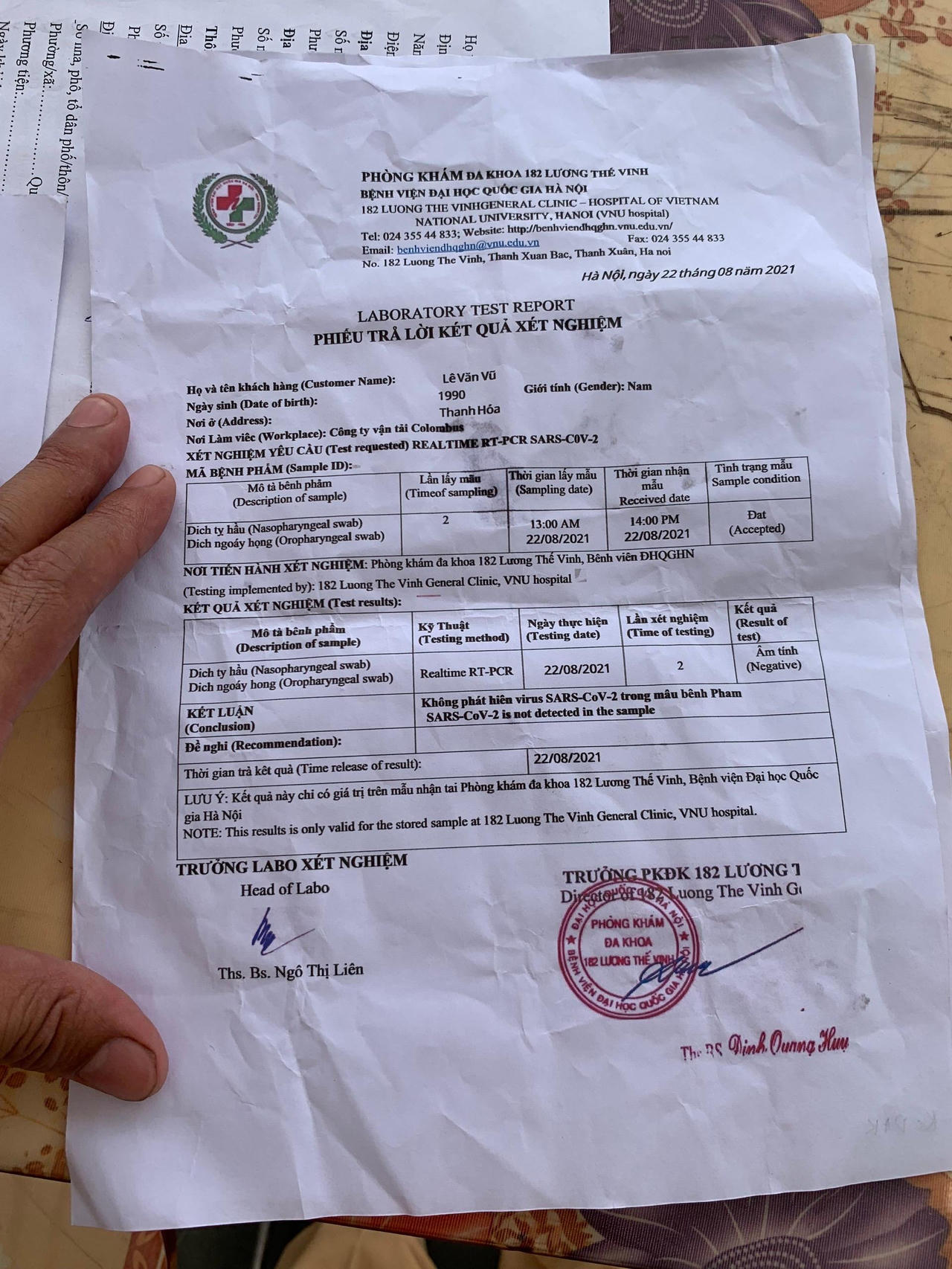 Thêm 2 trường hợp xuất trình giấy xét nghiệm COVID-19 nghi giả để qua chốt kiểm dịch 