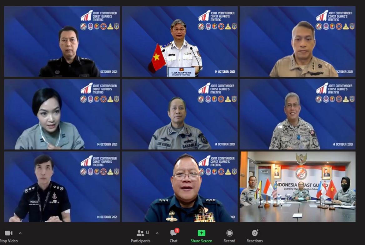 Cảnh sát biển Việt Nam họp trực tuyến Nhóm Tư lệnh Cảnh sát biển