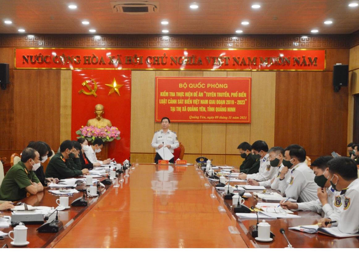 Đoàn công tác Bộ Quốc phòng làm việc với Bộ Tư lệnh Cảnh sát biển