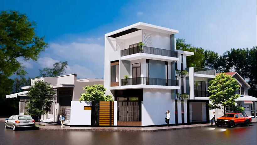 Những mẫu nhà phố 2 mặt tiền đẹp và hiện đại