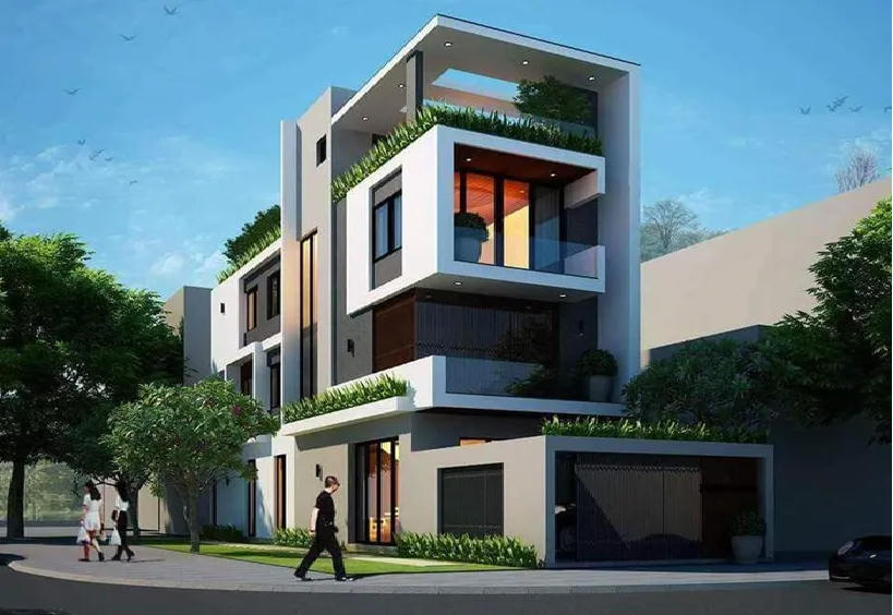 Những mẫu nhà phố 2 mặt tiền đẹp và hiện đại