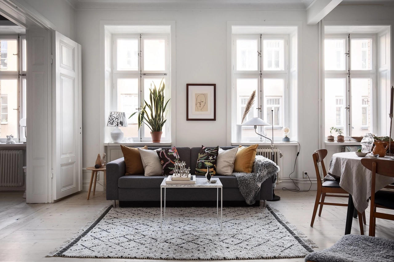 Căn hộ 57m² với cách sắp xếp không gian tận dụng ánh sáng thông minh