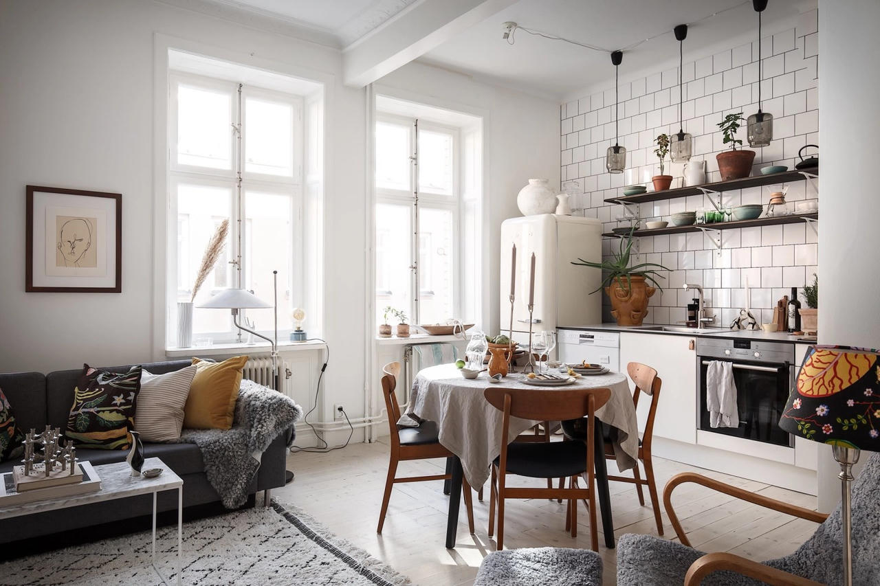 Căn hộ 57m² với cách sắp xếp không gian tận dụng ánh sáng thông minh