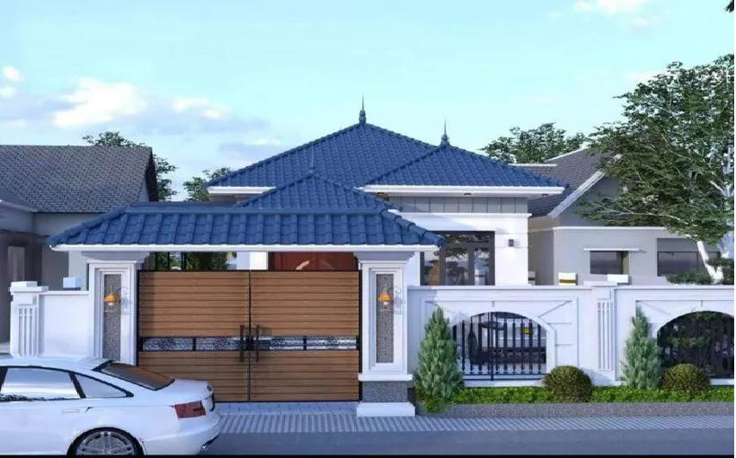 Nhà cấp 4 mái Nhật đẹp hút hồn, bốn mặt hút gió và ánh sáng