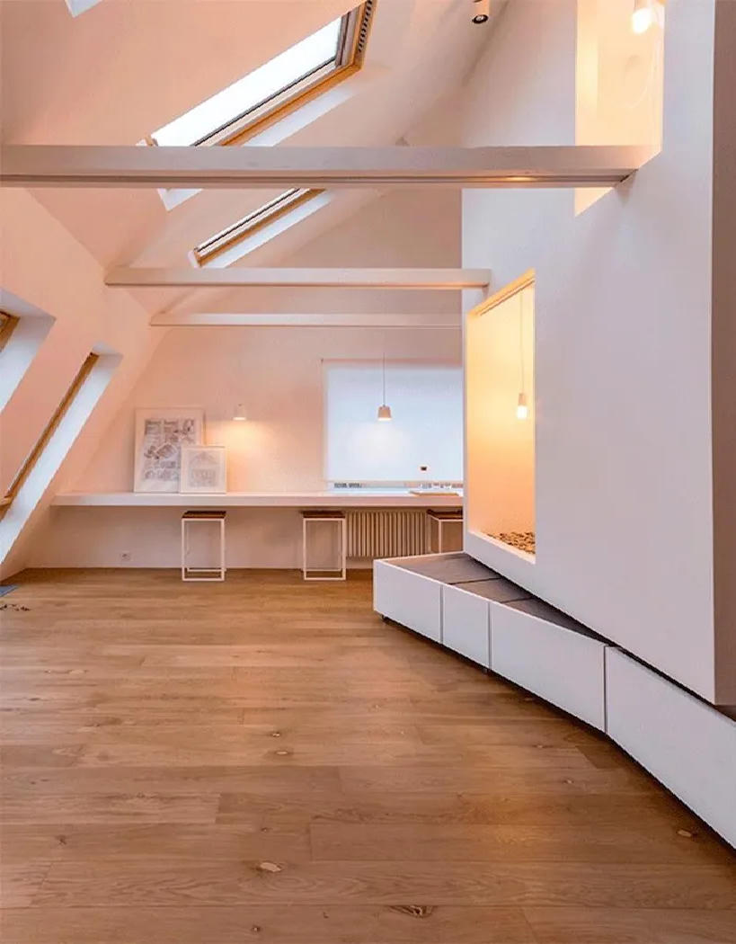 Ngôi nhà chỉ 48m2 nhưng có khoảng xanh bắt mắt với phòng khách 'treo lơ lửng'