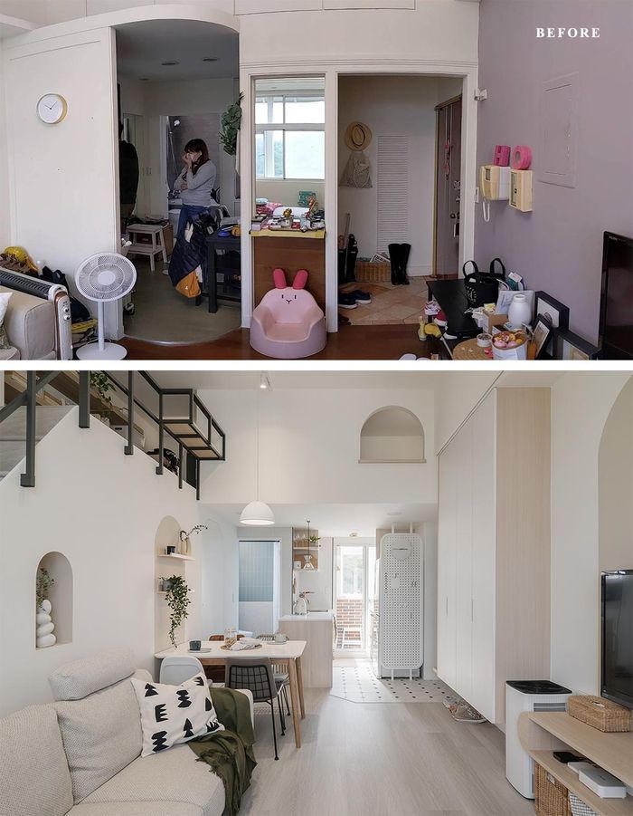 Căn hộ 55m² hơn 20 năm tuổi khang trang ngỡ ngàng sau khi cải tạo