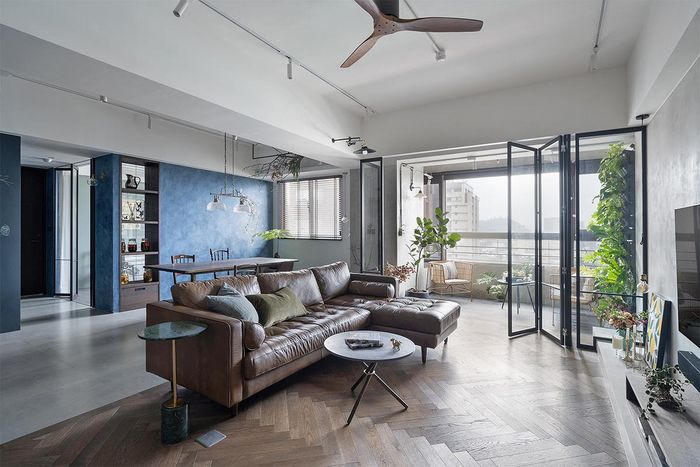 Căn hộ mang phong cách Retro với những điểm nhấn nghệ thuật từ cây xanh