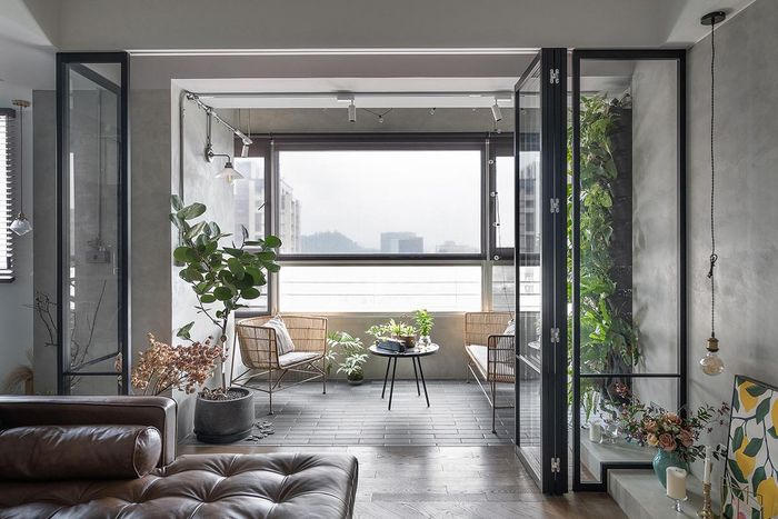 Căn hộ mang phong cách Retro với những điểm nhấn nghệ thuật từ cây xanh