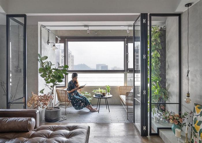 Căn hộ mang phong cách Retro với những điểm nhấn nghệ thuật từ cây xanh