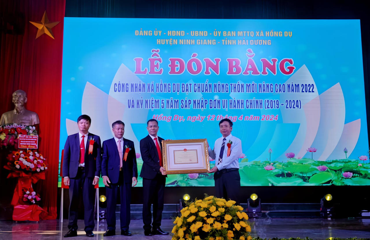 Vượt mọi khó khăn, xã Hồng Dụ (Hải Dương) vươn lên đạt chuẩn Nông thôn mới nâng cao