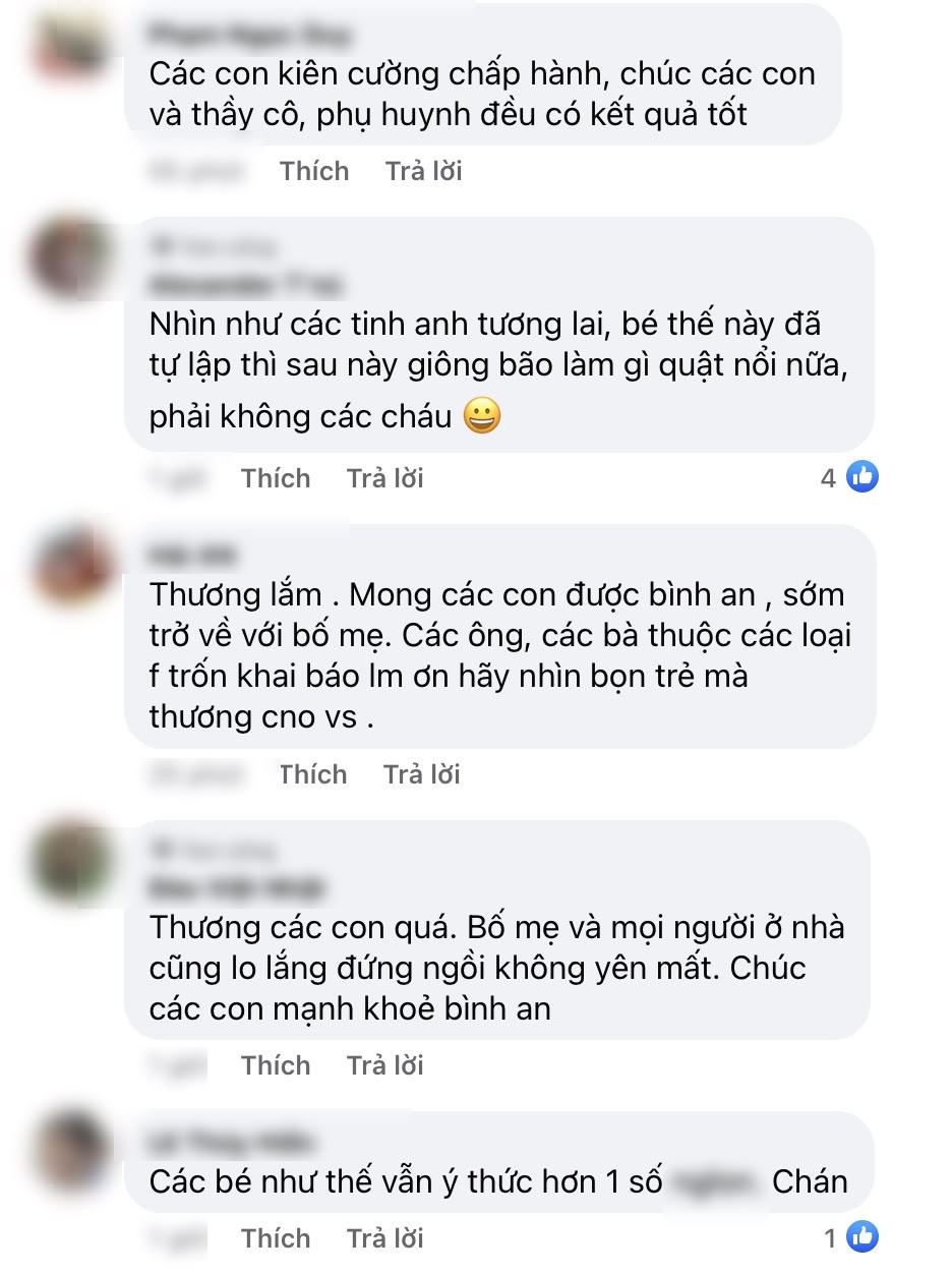 Hình ảnh trong khu cách ly của học sinh tiểu học Xuân Phương