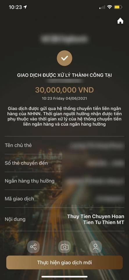 Thủy Tiên xin lỗi và hoàn 30 triệu đồng chuyển nhầm cho mạnh thường quân