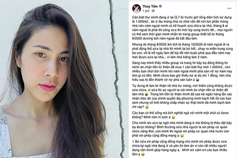 Thủy Tiên bị tố nói dối vì lên thanh minh chỉ sửa nhà nay lại xây mới; Nathan Lee kêu gọi khán giả đừng gửi tiền từ thiện cho nghệ sĩ