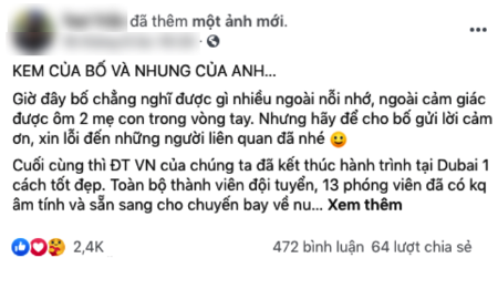 1 phóng viên thể thao Việt Nam kẹt lại UAE do nhiễm COVID-19