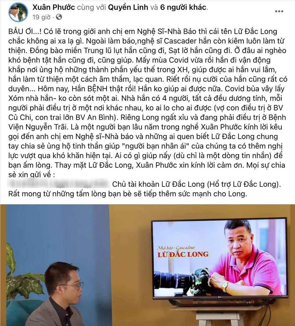 MC Đại Nghĩa sáng phát hàng chục tấn rau củ, khuya ăn tạm bánh giò; sao Việt kêu gọi ủng hộ nam diễn viên cả nhà 4 người mắc COVID-19