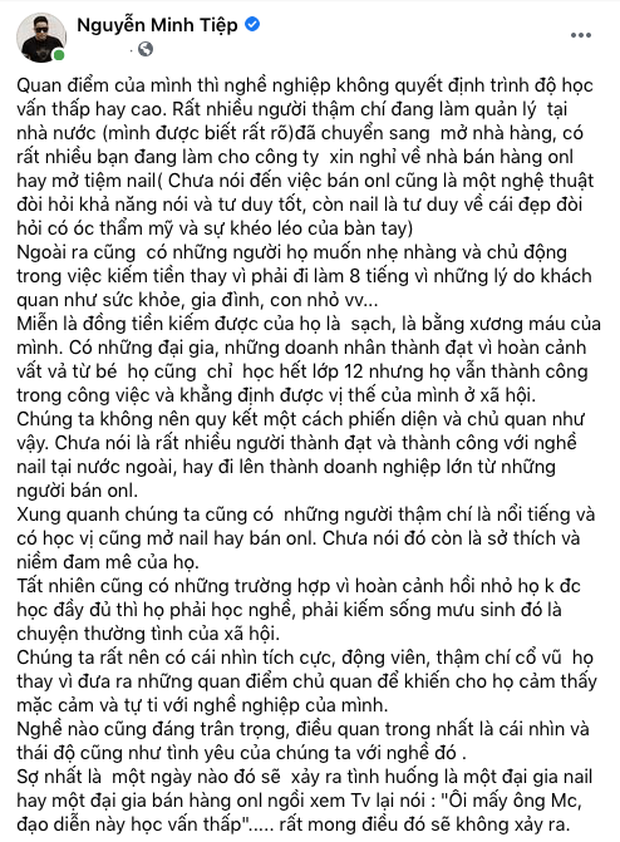 Mạnh Quỳnh đăng tâm thư khi bị "nhờ vả" khởi kiện đòi công bằng cho Phi Nhung; Minh Tiệp bức xúc với phát ngôn của đạo diễn Lê Hoàng