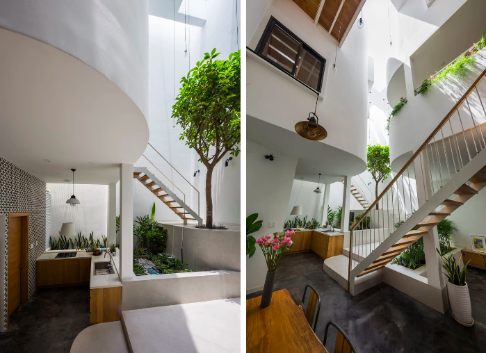 Kiến trúc "bổ đôi" biệt lập nhưng vẫn không thiếu sự gắn kết của căn biệt thự ở Sài Thành 