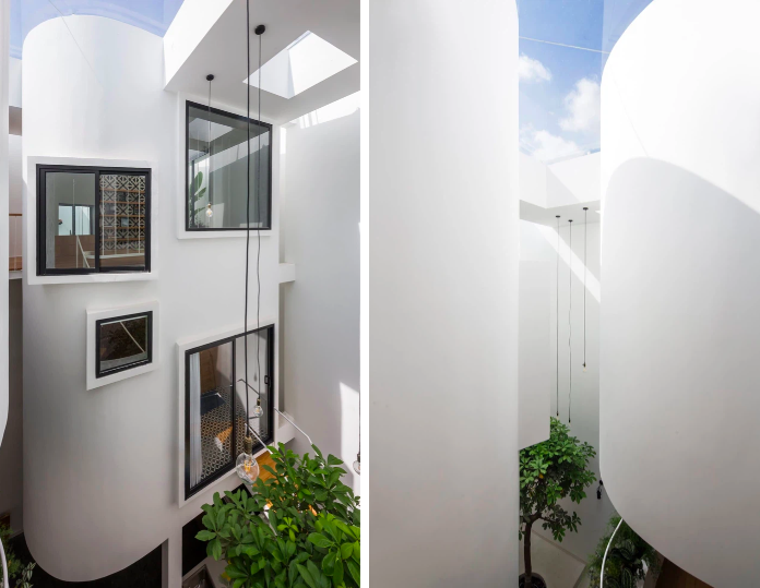 Kiến trúc "bổ đôi" biệt lập nhưng vẫn không thiếu sự gắn kết của căn biệt thự ở Sài Thành 