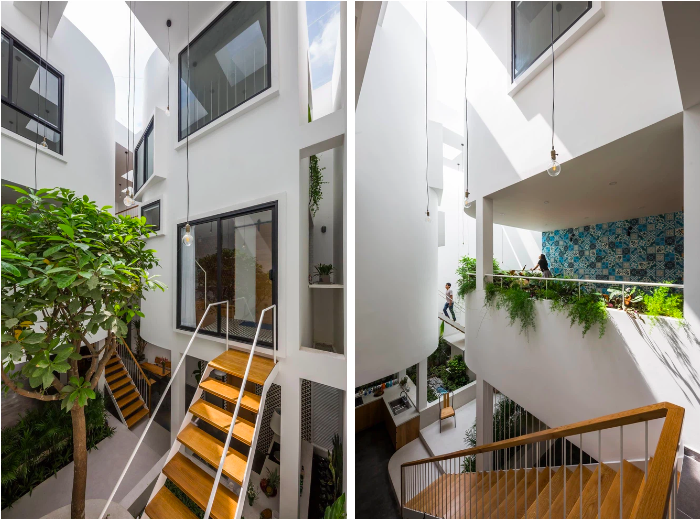 Kiến trúc "bổ đôi" biệt lập nhưng vẫn không thiếu sự gắn kết của căn biệt thự ở Sài Thành 