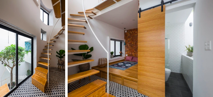 Kiến trúc "bổ đôi" biệt lập nhưng vẫn không thiếu sự gắn kết của căn biệt thự ở Sài Thành 