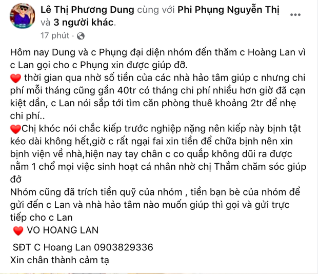 Bệnh tình của nghệ sĩ Hoàng Lan chuyển biến xấu