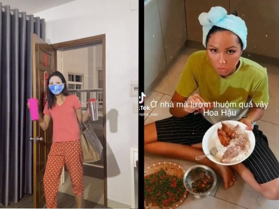 H'Hen Niê gây chú ý khi đi bán hủ tiếu trong đêm mưa