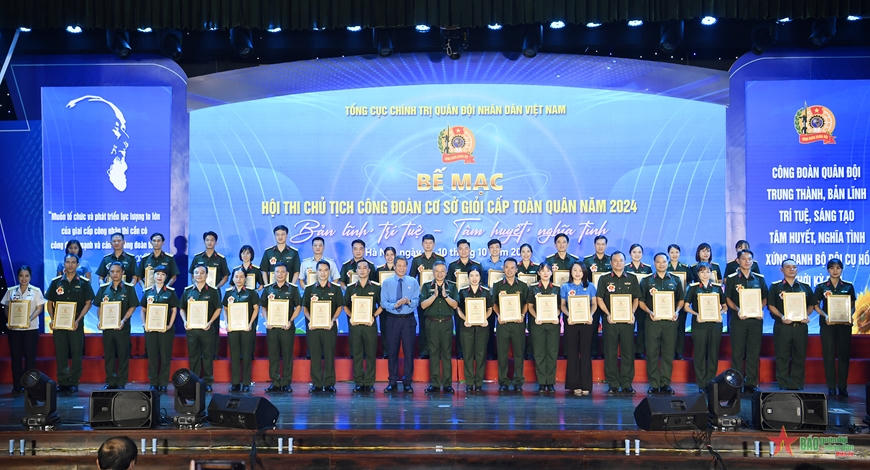 Vinh danh 38 Chủ tịch Công đoàn cơ sở giỏi toàn quân