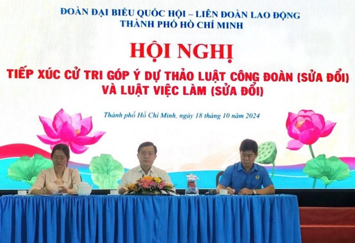 TP Hồ Chí Minh: Nhiều kiến nghị góp ý dự thảo Luật Công đoàn (sửa đổi)