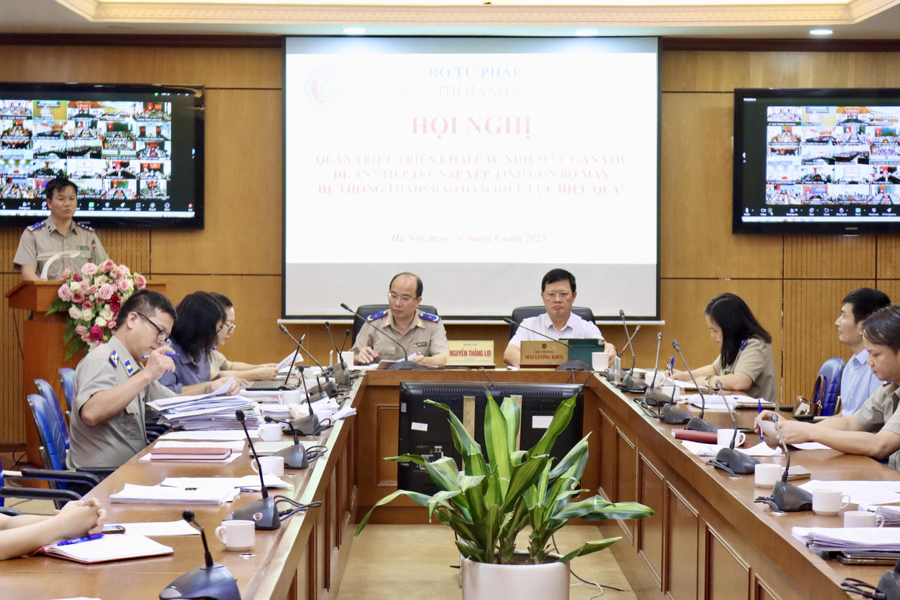 Quán triệt triển khai toàn diện Đề án sắp xếp tổ chức hệ thống Thi hành án dân sự