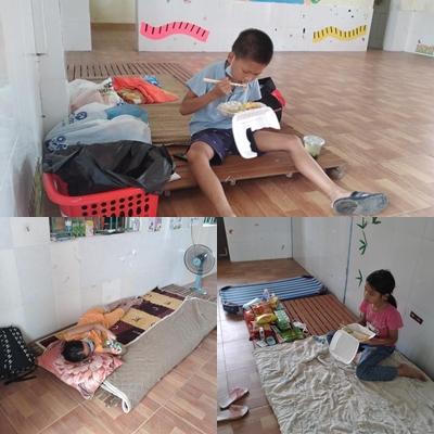 Hình ảnh lay động nơi 31 em nhỏ sinh hoạt tại khu cách ly ở Hà Tĩnh